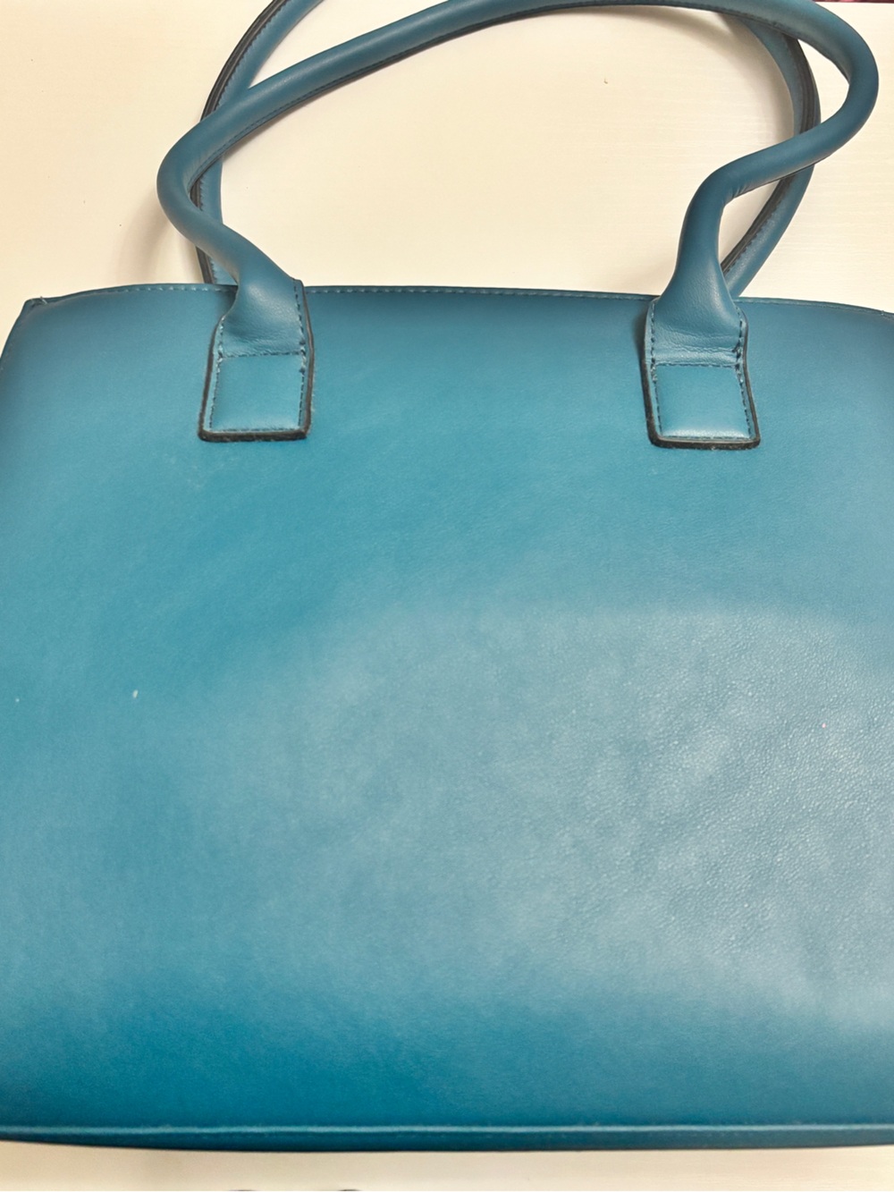 Michael Kors Blue Quilted Geometric Leather Tote with Gold Hardware - Picture 3 of 5